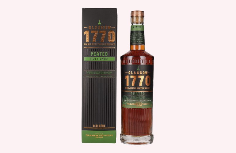 1770 Glasgow PEATED Single Malt Rich & Smoky 46% Vol. 0,7l in Giftbox