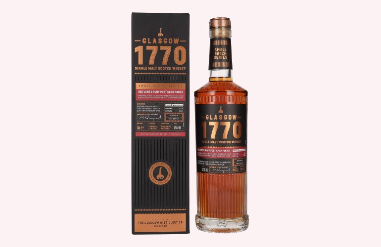 1770 Glasgow Small Batch Series Red Wine & Ruby Port Cask Finish 2018 57,5% Vol. 0,7l in Geschenkbox