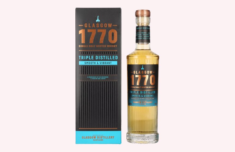 1770 Glasgow TRIPLE DISTILLED Single Malt Release No. 1 46% Vol. 0,5l in Geschenkbox