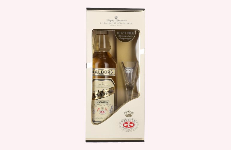 Aalborg Jubiläums Akvavit 40% Vol. 0,7l in Giftbox with glass