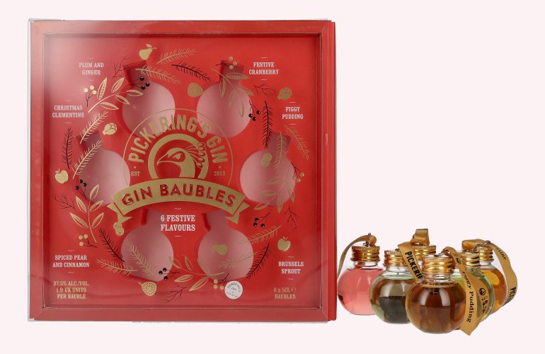 Pickering's Christmas Gin Baubles 37,5% Vol. 6x0,05l in Giftbox
