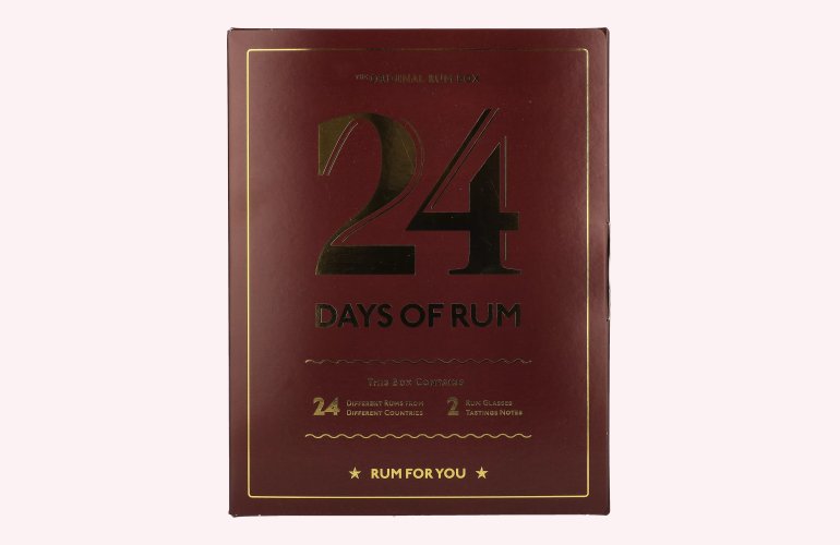 1423 S.B.S 24 DAYS OF RUM The Original Rum Box 42,9% Vol. 24x0,02l in Giftbox with 2 Nosing glasses