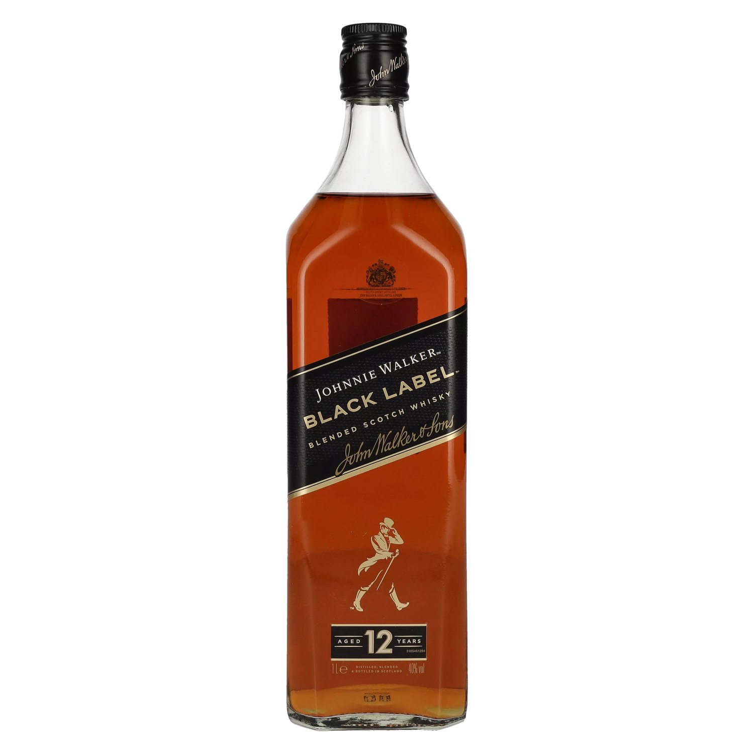 Johnnie Walker BLACK LABEL 12 Years Old Blended Scotch Whisky 40 Vol. 1l