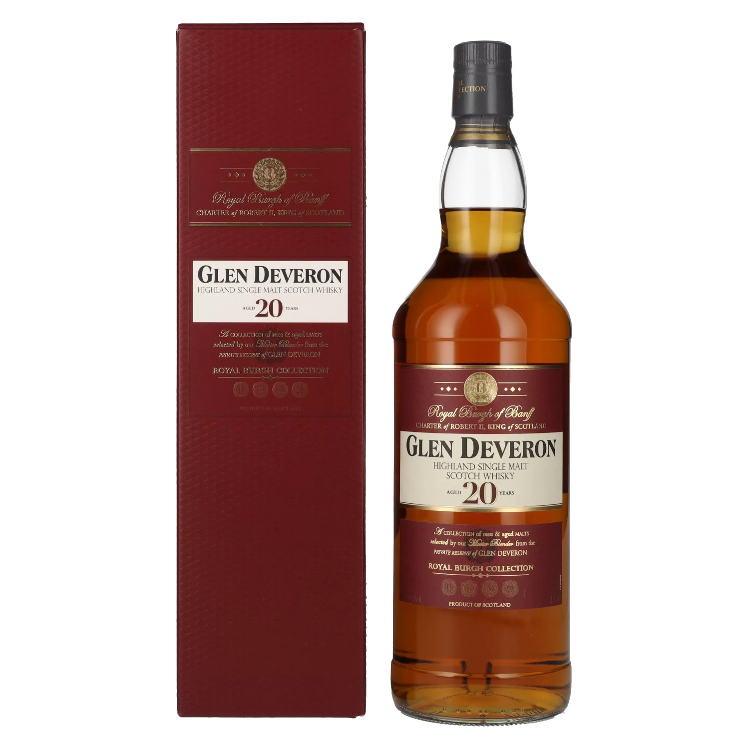 Glen Deveron 20 Years Old Highland Single Malt 40 Vol. 1l in Geschenkbox