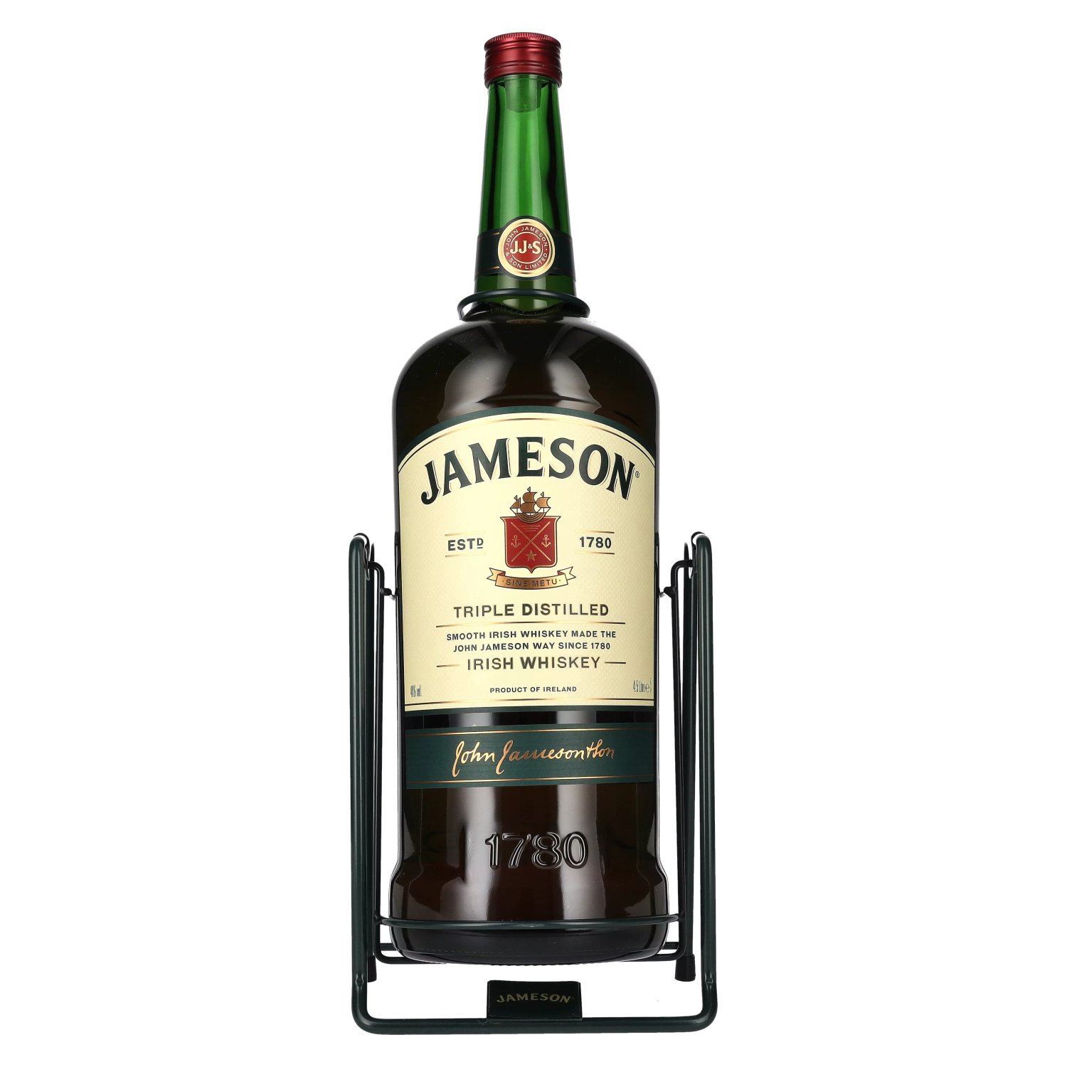 Jameson Triple Distilled Irish Whiskey 40 Vol. 4,5l with Schwenkständer
