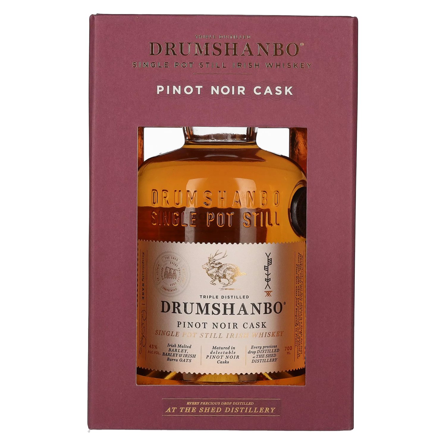 Drumshanbo Pinot Noir Cask Single Pot Still Irish Whiskey 43 Vol. 0,7l